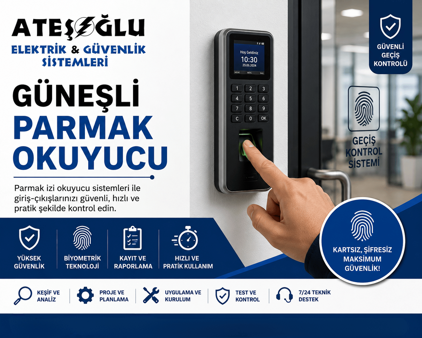 Güneşli Parmak Okuyucu | Ateşoğlu Elektrik ve Güvenlik