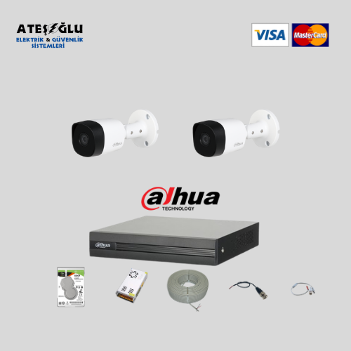 Dahua 2 Kameralı 2 Mp HDCVI Set