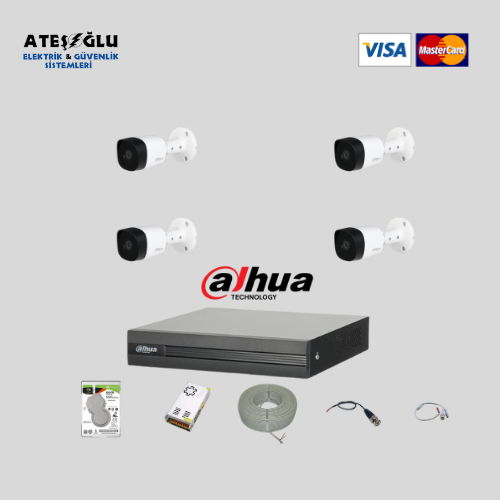 Dahua 4 Kameralı 2 Mp HDCVI Set