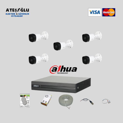 Dahua 5 Kameralı 2 Mp HDCVI Set