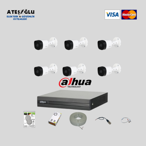Dahua 6 Kameralı 2 Mp HDCVI Set
